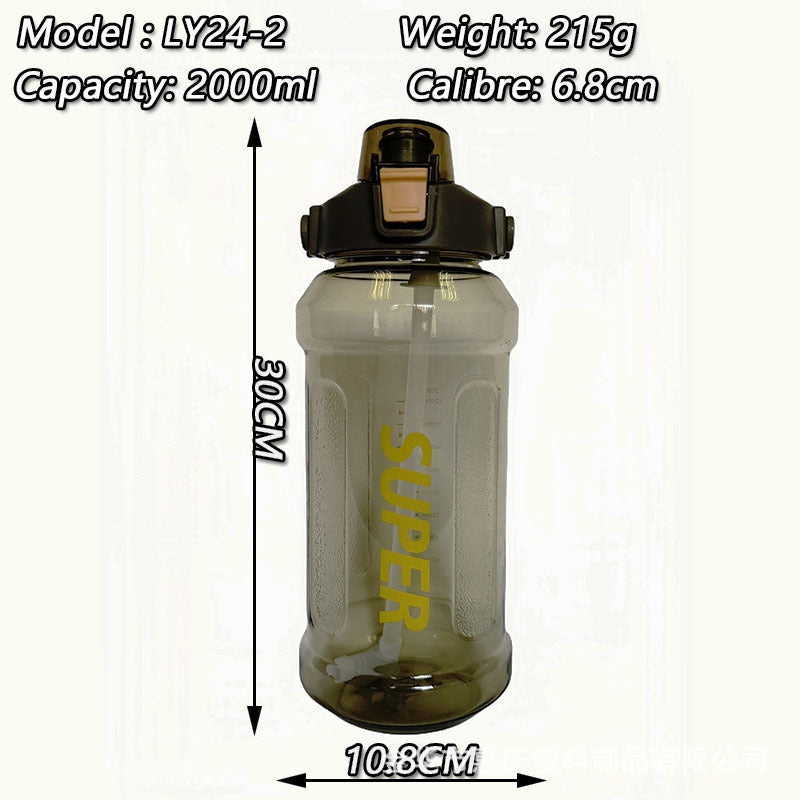 Damen praktische Trinkflasche mit großem Fassungsvermögen und auslaufsicherem Deckel Karnz