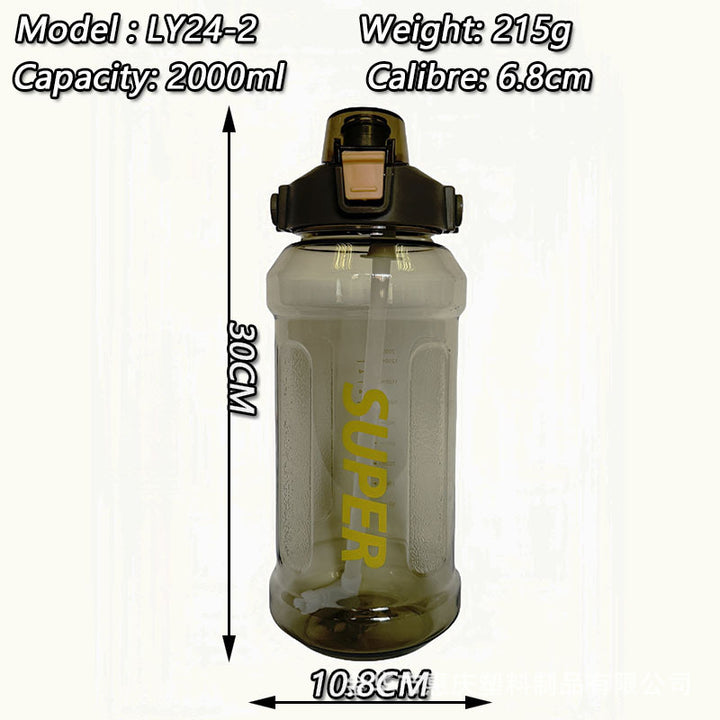 Damen praktische Trinkflasche mit großem Fassungsvermögen und auslaufsicherem Deckel Karnz