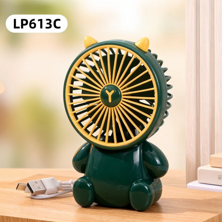 Damen Tragbarer USB Handventilator mit süßem Bärenmotiv Karnz