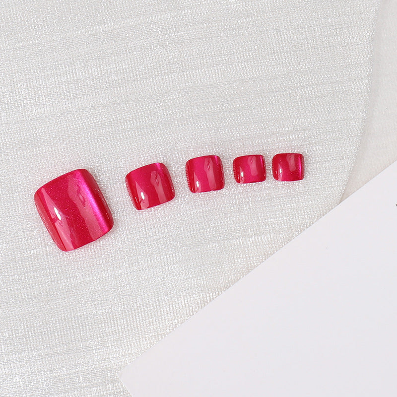 Elegante Glänzende Press-On Nagelset Karnz