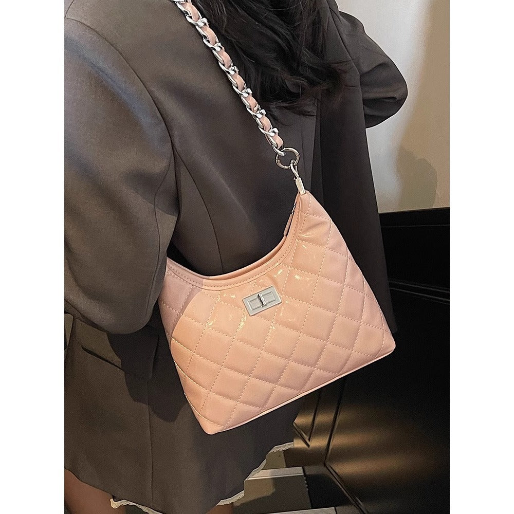 Gequiltete Kunstleder Kettenhandtasche Karnz