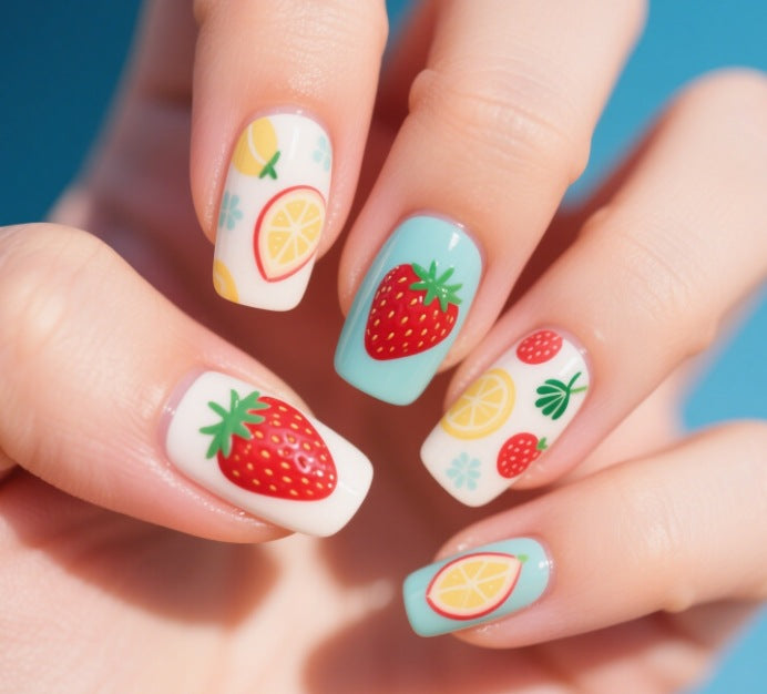 Künstlerische fruchtthematische Nagelkunst Karnz
