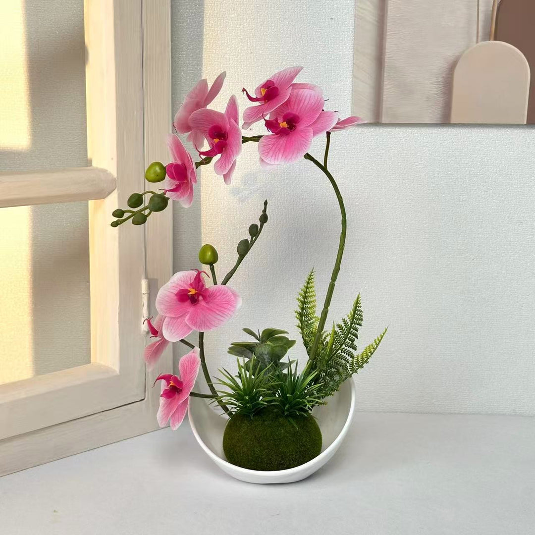 Elegante künstliche Orchideen-Blumenanzeige