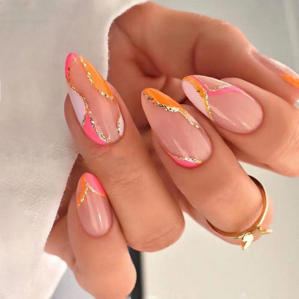 Künstlerisches Ombre Press-On Nägel Set