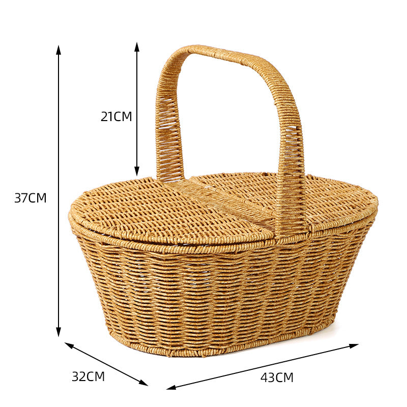 Damen geflochtener Picknickkorb Karnz