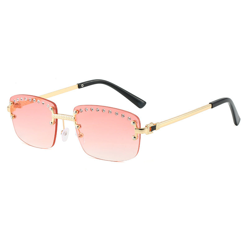 Damen elegante Sonnenbrille mit funkelnden Kristallakzenten Karnz