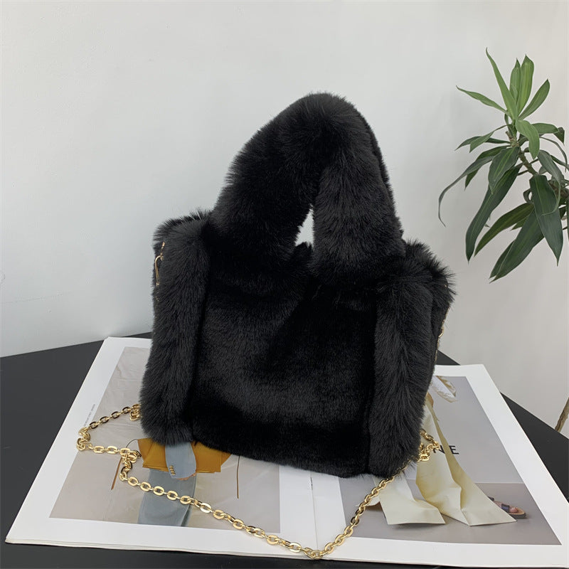 Faux-Fell-Fashion-Umhängetasche