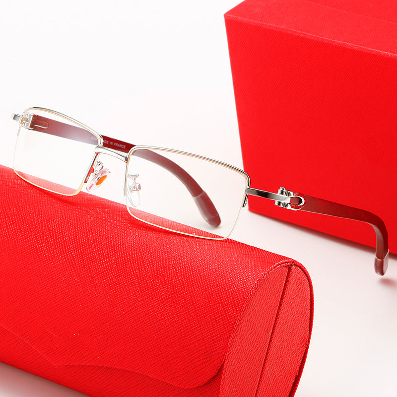 Damen moderne quadratische Sonnenbrille mit luxuriösem Metallrahmen Karnz
