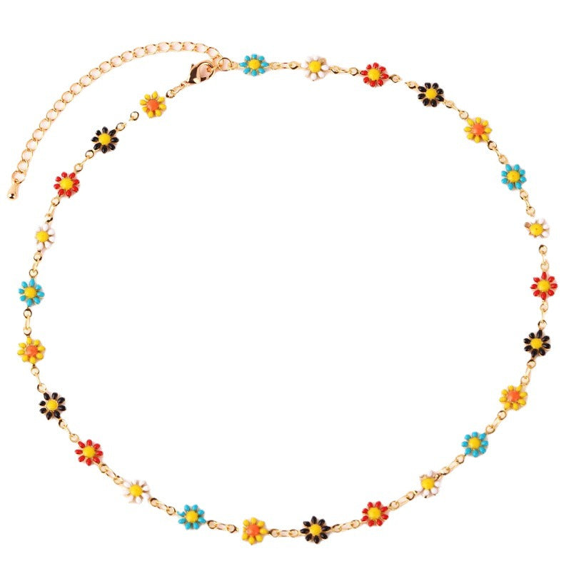 Floral Daisy Chain Halskette Karnz
