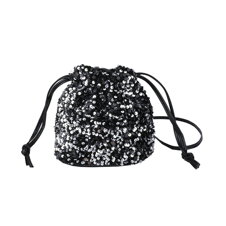 Glitzernde Pailletten Mini Tasche mit Kordelzug Karnz