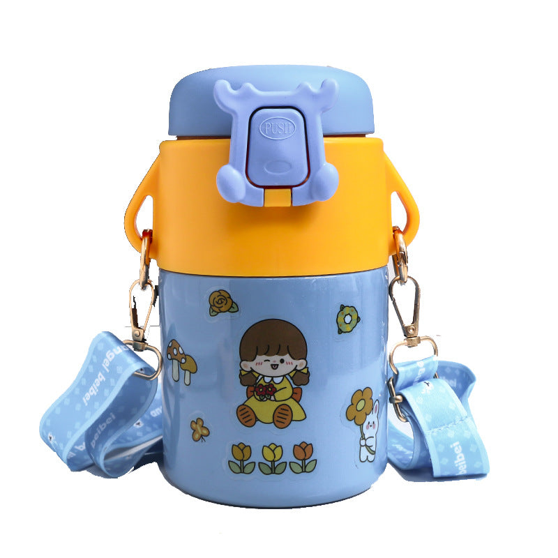 Damen Isolierte Trinkflasche mit mehreren Trageoptionen und fröhlichem Design Karnz