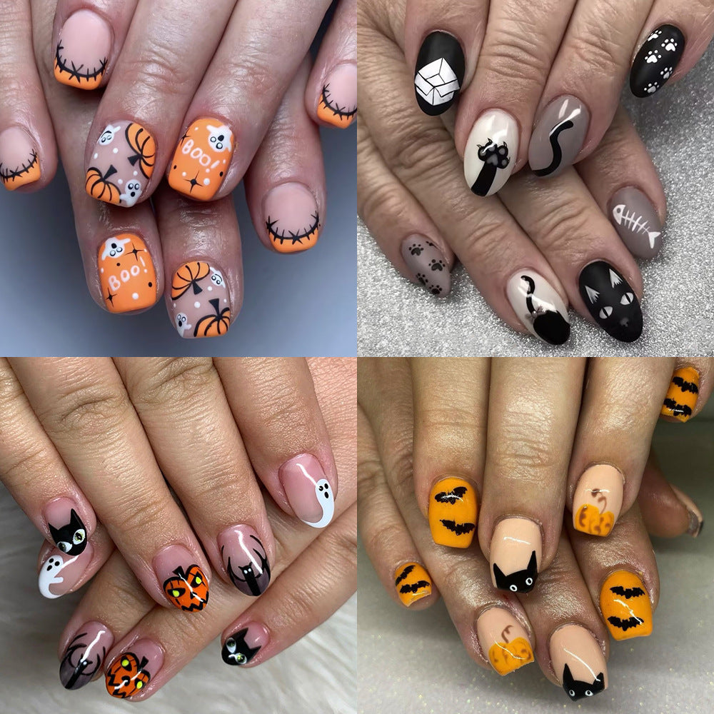 Halloween-Themen Press-On Nagelkunst Set Karnz