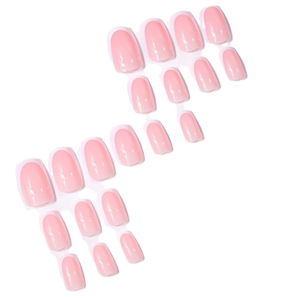 Elegantes French Tip Press-On Nagelset Karnz