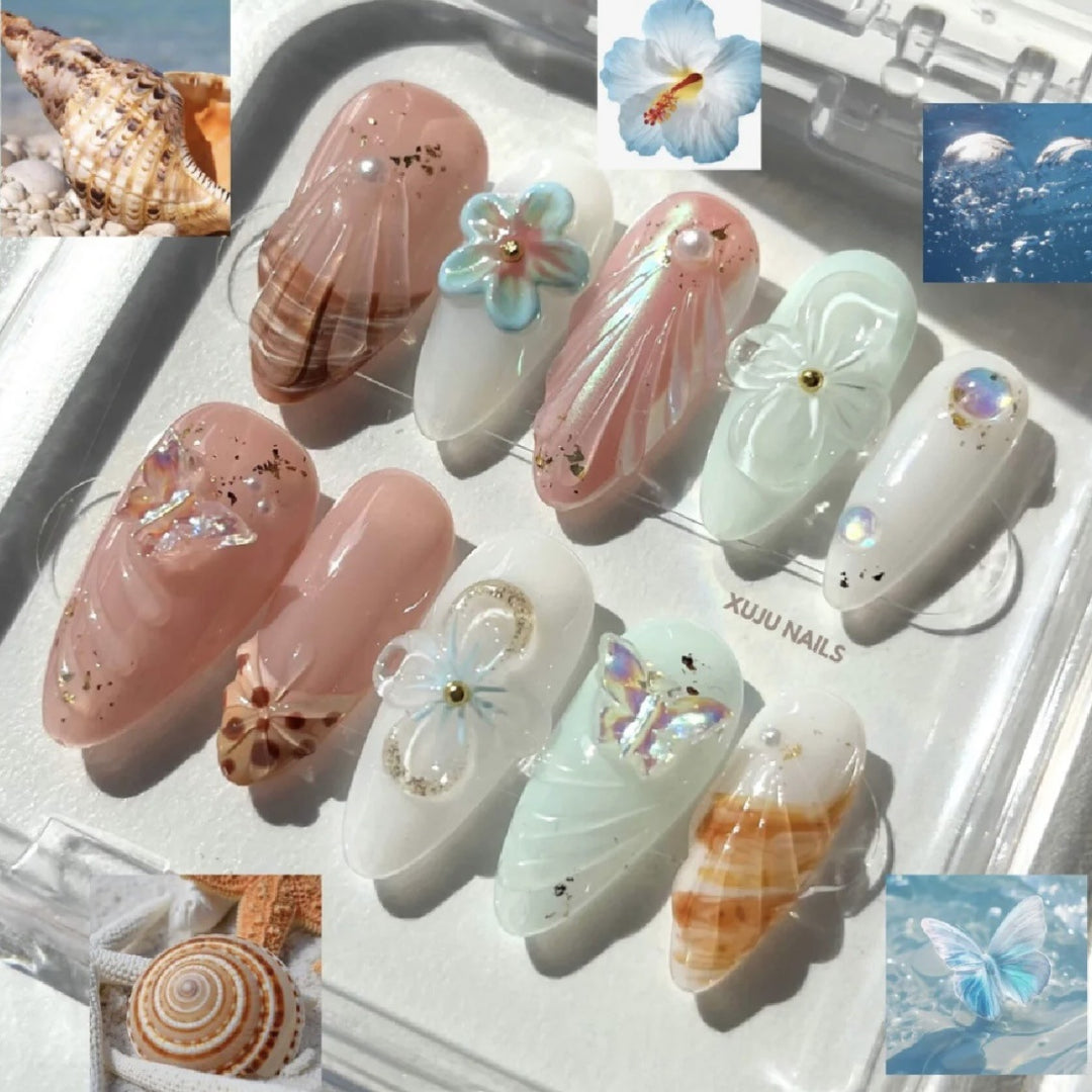 Handgefertigtes Press-On Nagelset