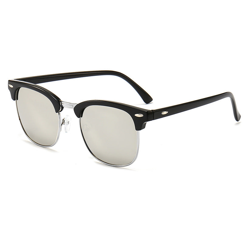 Damen modische Retro-Sonnenbrille mit metallischem Rahmen Karnz