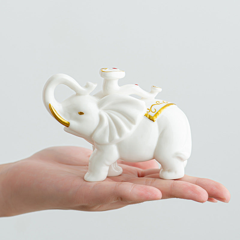Elegante Elefantenfigur aus hochwertiger Keramik Karnz