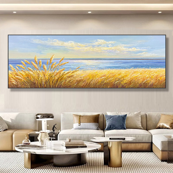Küsten Sonnenuntergang Landschaft Leinwand Kunst