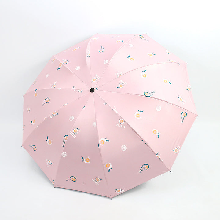 Damen Falt-Regenschirm mit fröhlichen Motiven Karnz