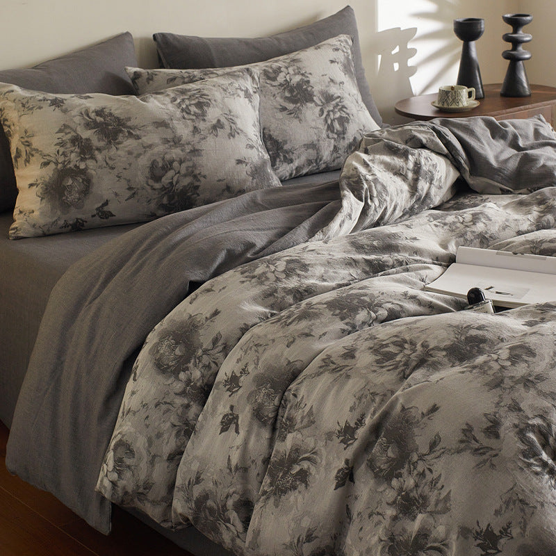 Floral Print Bettbezug Set