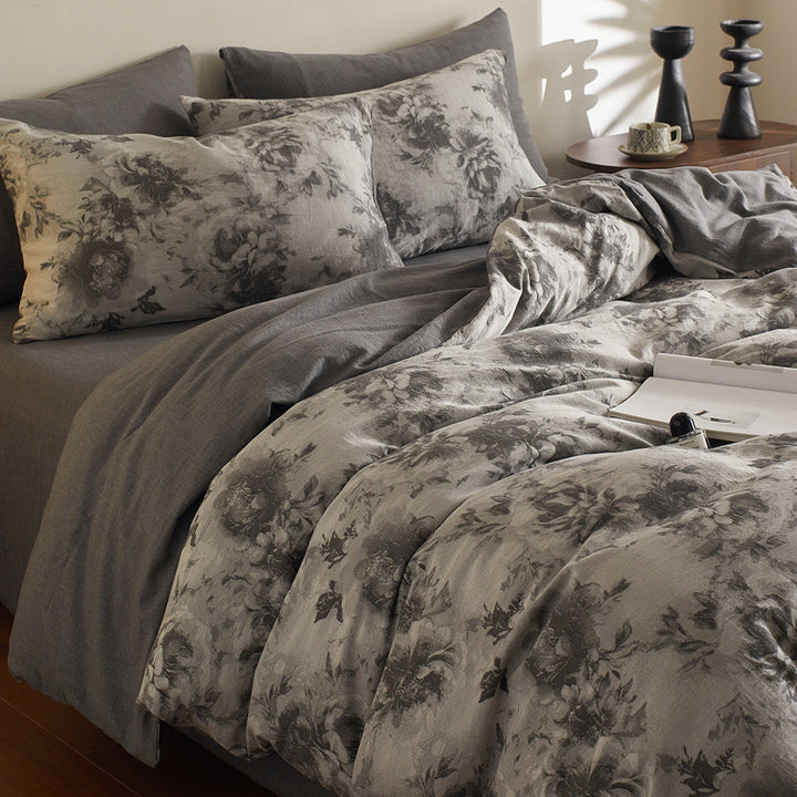 Floral Print Bettbezug Set