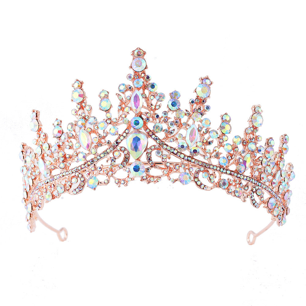 Damen Strass Tiara mit funkelnden Edelsteinen Karnz
