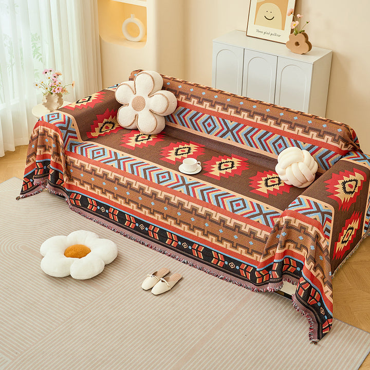 Bohemian gemusterte Sofa-Wurfdecke