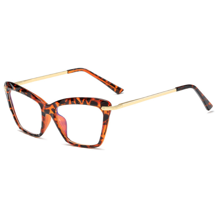 Damen modische große Brille mit elegantem Metallrahmen Karnz
