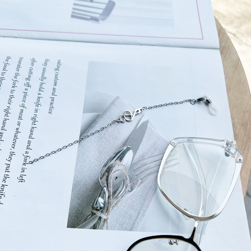 Künstlerische Silber Brille Kette Karnz