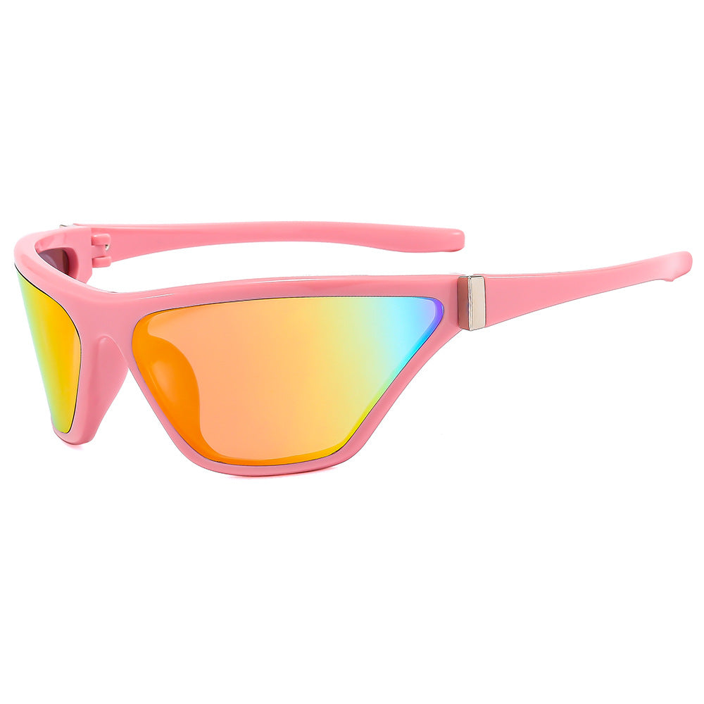 Futuristische Winkel-Schild-Sonnenbrille