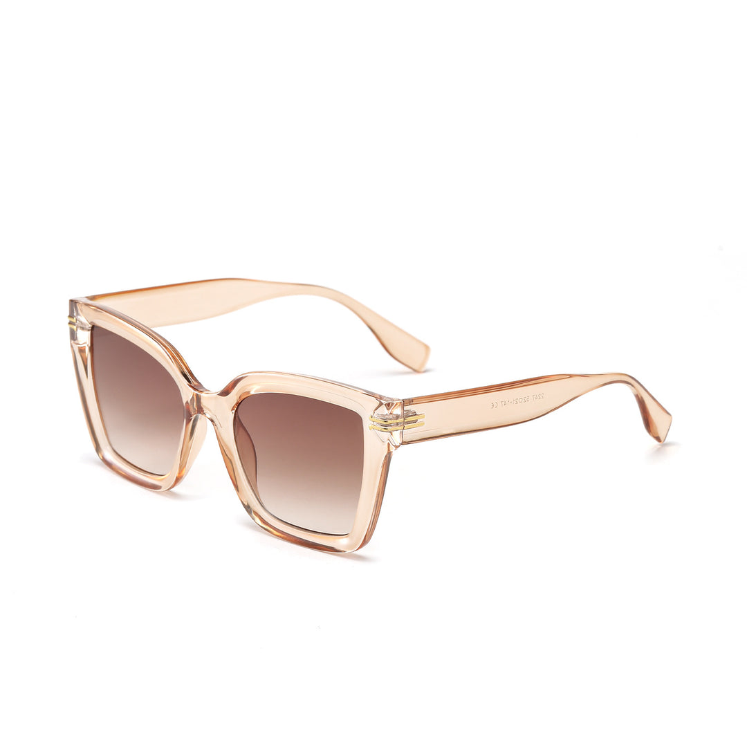 Damen trendige quadratische Sonnenbrille mit elegantem Gestell Karnz