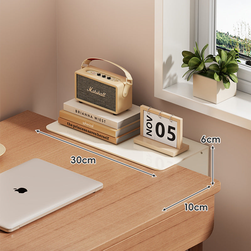 Slim schwebendes wandmontiertes Schreibtischregal Monitorerhöhung mit eleganter, gehärteter Glasoberfläche
