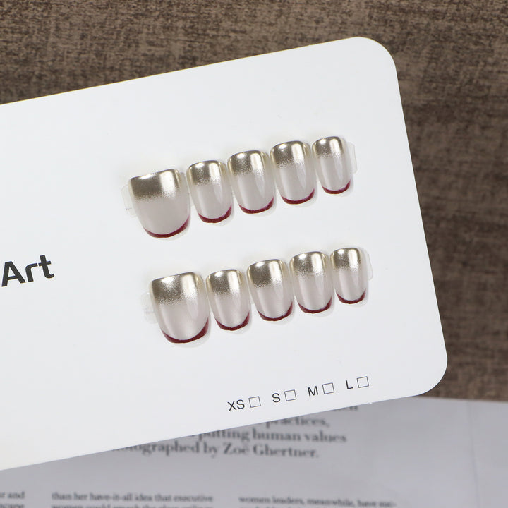 Metallic Glänzendes Press-On Nagelset Karnz