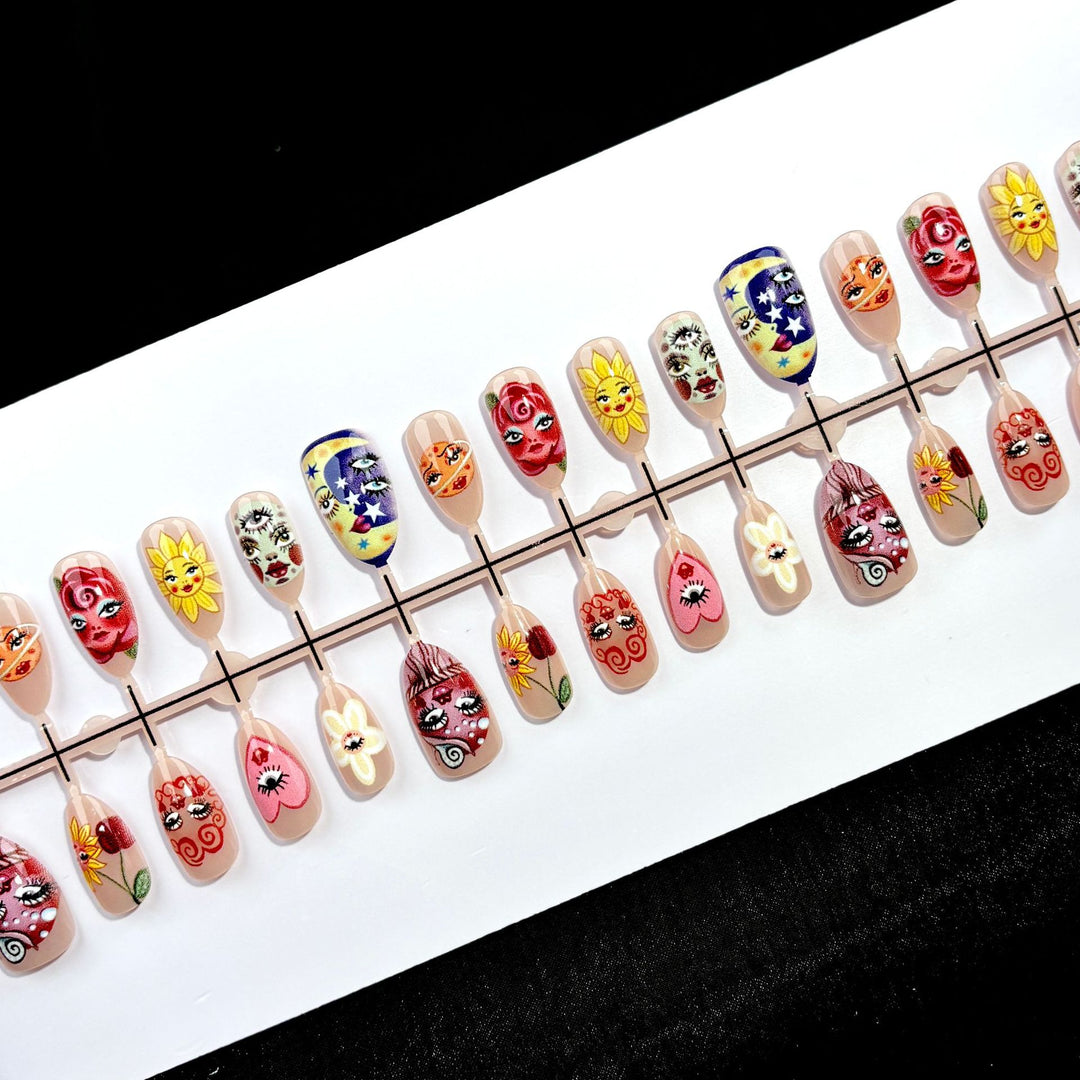 Künstlerisches Nail Art Press-On Nagelset
