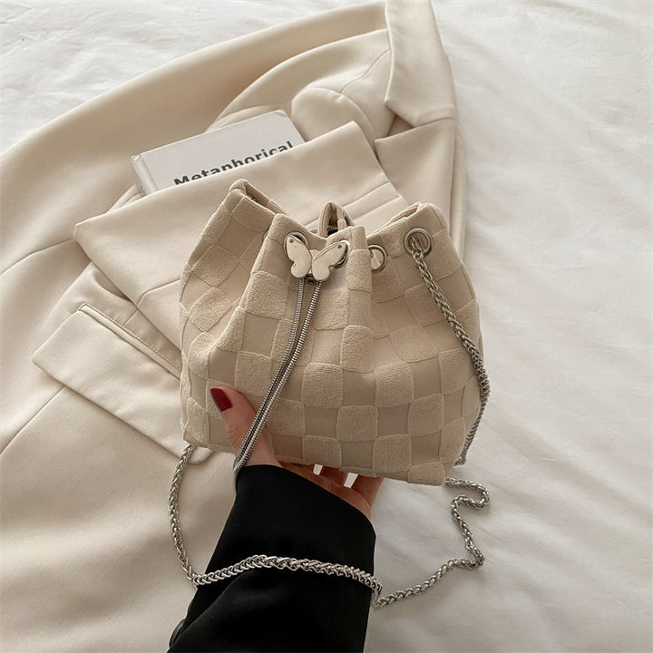 Elegante Gewebte Kordelzug Mini Handtasche Karnz