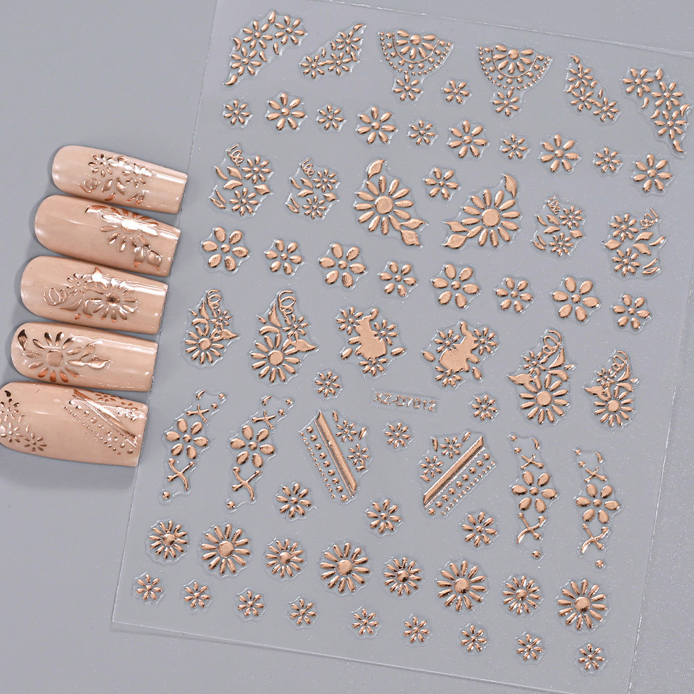 Floral Decorative Nail Art Aufkleber