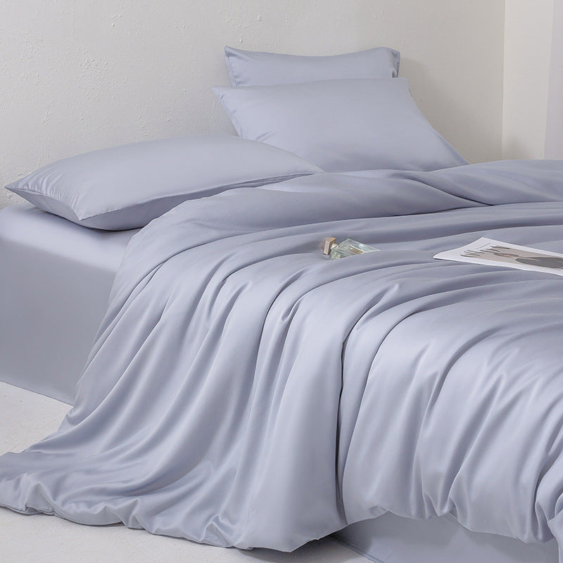 Premium Seidiges Glattes Bettüberwurf-Set