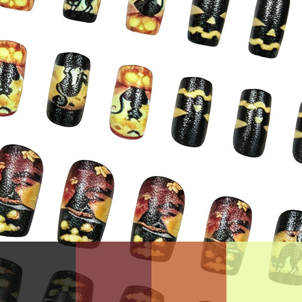 Halloween-Themen Press-On Nagelkunst Karnz