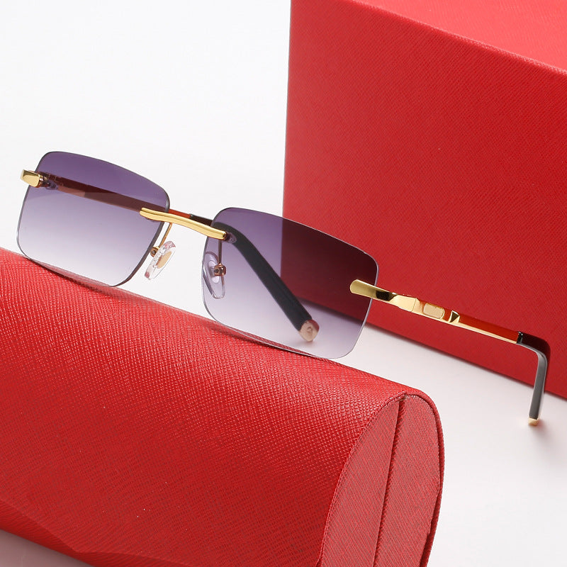 Damen schicke Sonnenbrille mit elegantem Metallrahmen und polarisierenden Gläsern Karnz