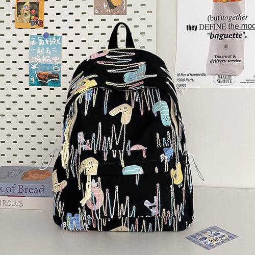Spaß gemusterter Schulrucksack