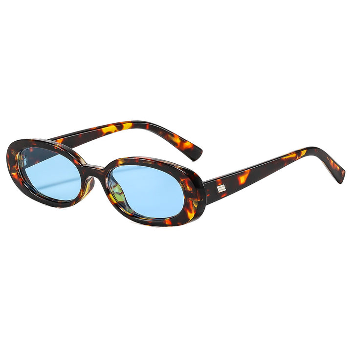Damen modische Sonnenbrille mit ovalem Rahmen und trendigen Gläsern Karnz