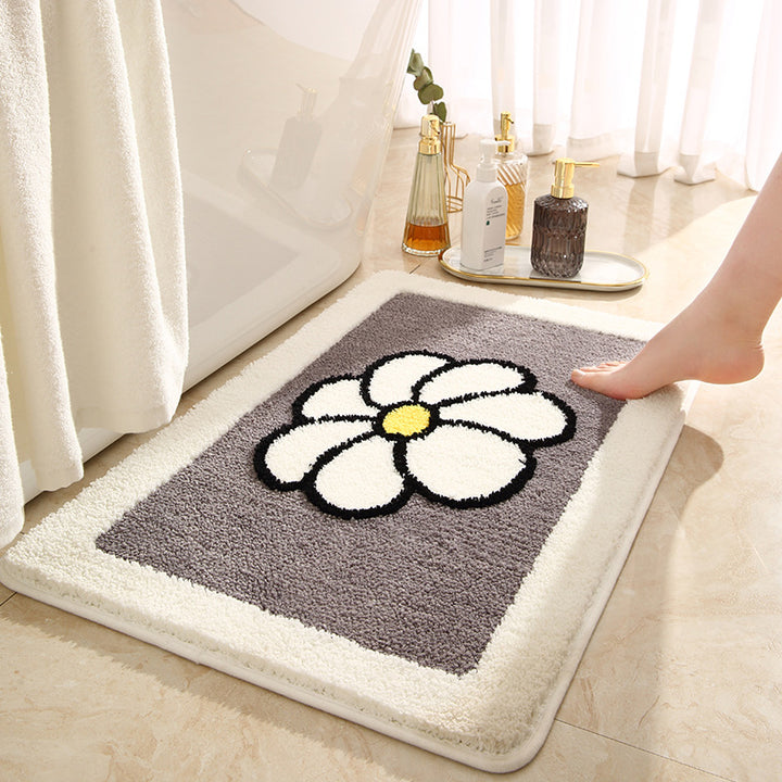 Floral Design Dusche Teppich
