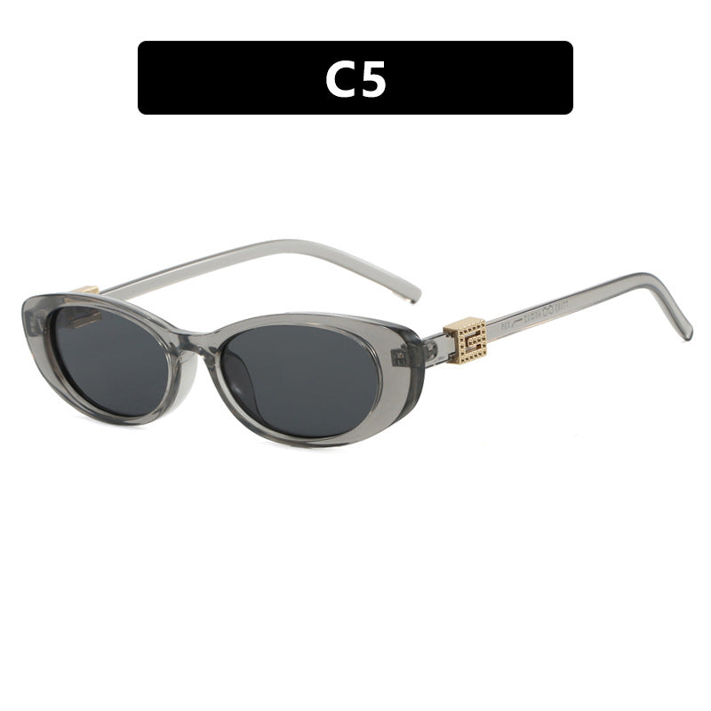 Damen elegante Cat-Eye Sonnenbrille mit feinen Akzenten Karnz