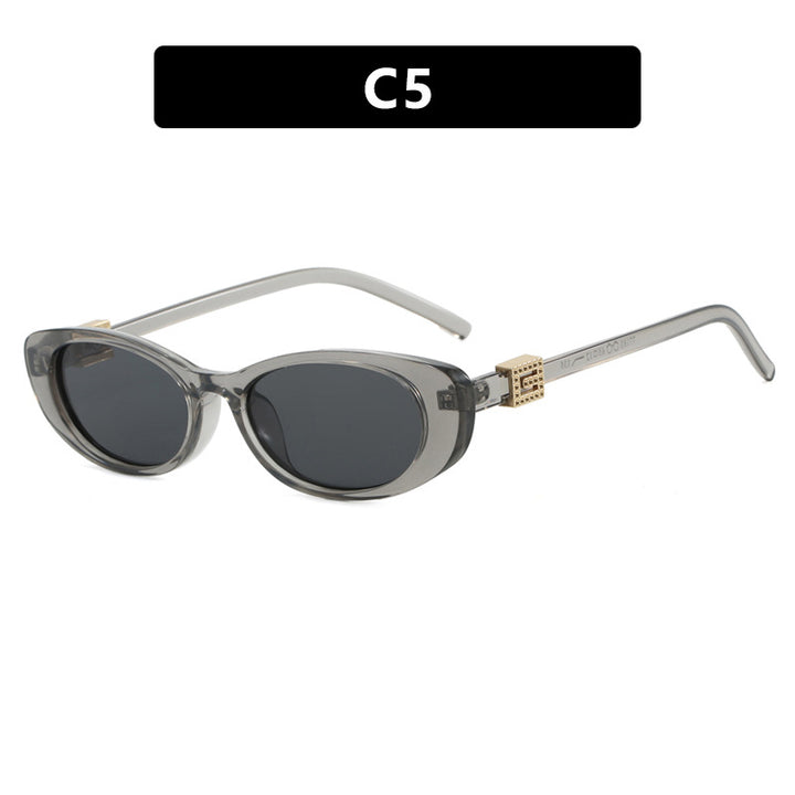Damen elegante Cat-Eye Sonnenbrille mit feinen Akzenten Karnz