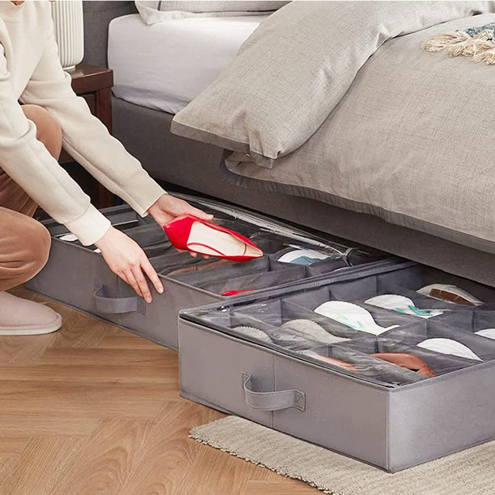 Unterbett Storage Organizer mit klarem Deckel