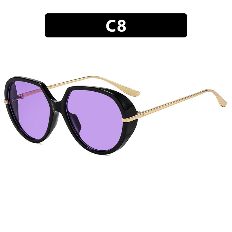 Damen Cat-Eye Sonnenbrille mit blendfreiem UV-Schutz und luxuriösem Metallrahmen Karnz