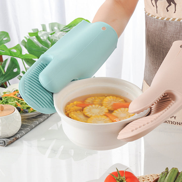 Silikon Küchenhandschuh mit Integrierten Reinigungsborsten Karnz