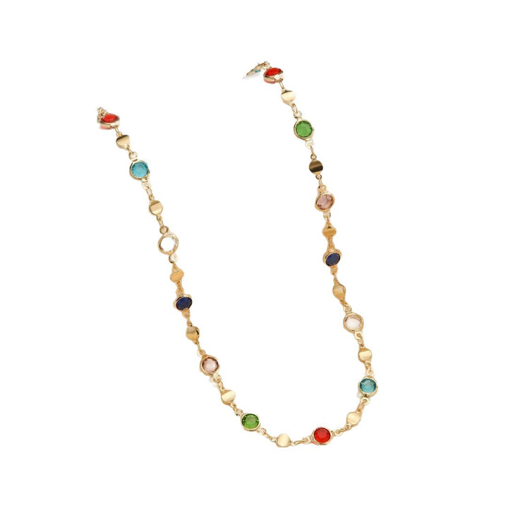 Bunte Edelstein Brillen Kette Karnz