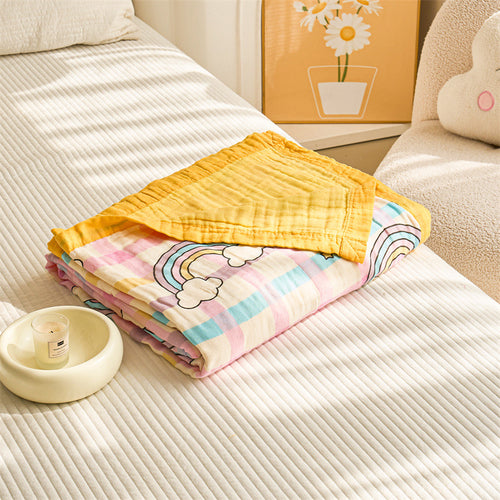 Leichtgewichtige Wendbare Baumwoll-Musselin Erdbeer Quiltdecke