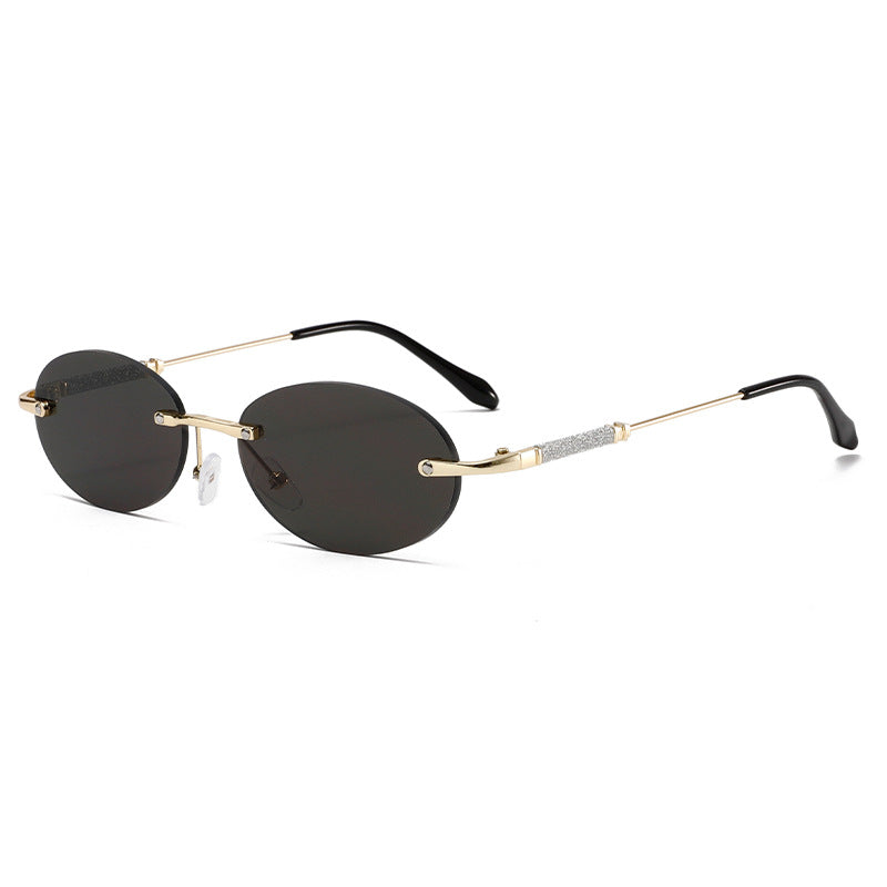 Damen extravagante modische Brille mit Glitzerelementen Karnz