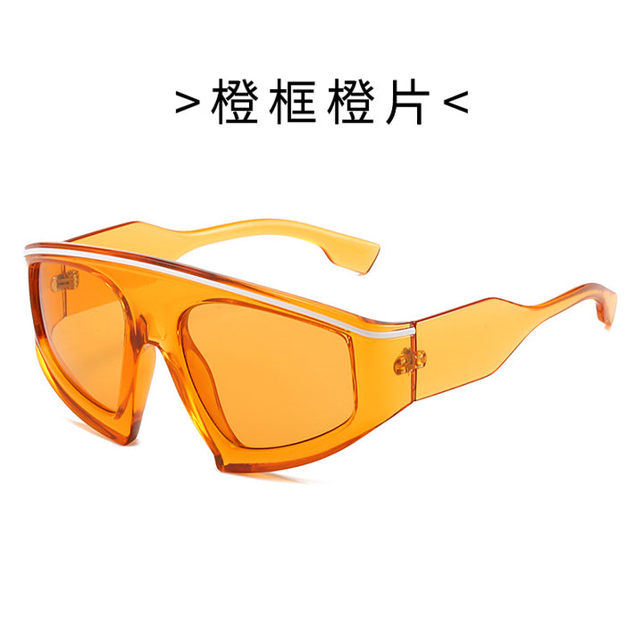 Damen Sportliche Sonnenbrille mit stylischem Rahmen und großen Linsen Karnz